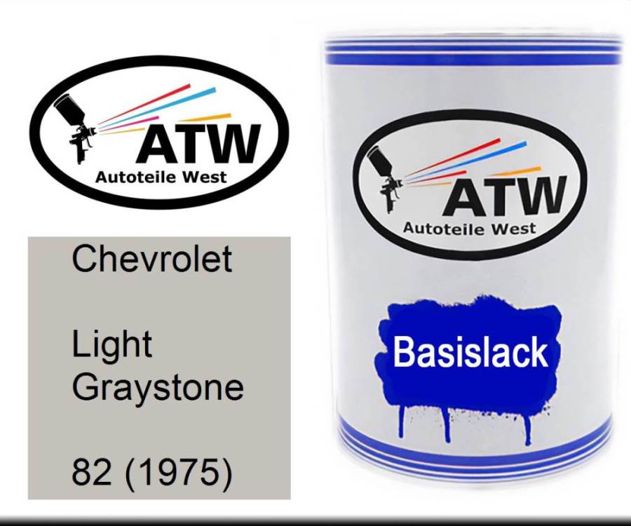 Chevrolet, Light Graystone, 82 (1975): 500ml Lackdose, von ATW Autoteile West.